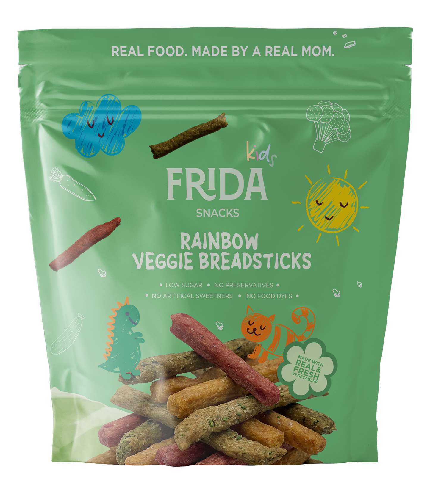 Rainbow Veggie Breadsticks